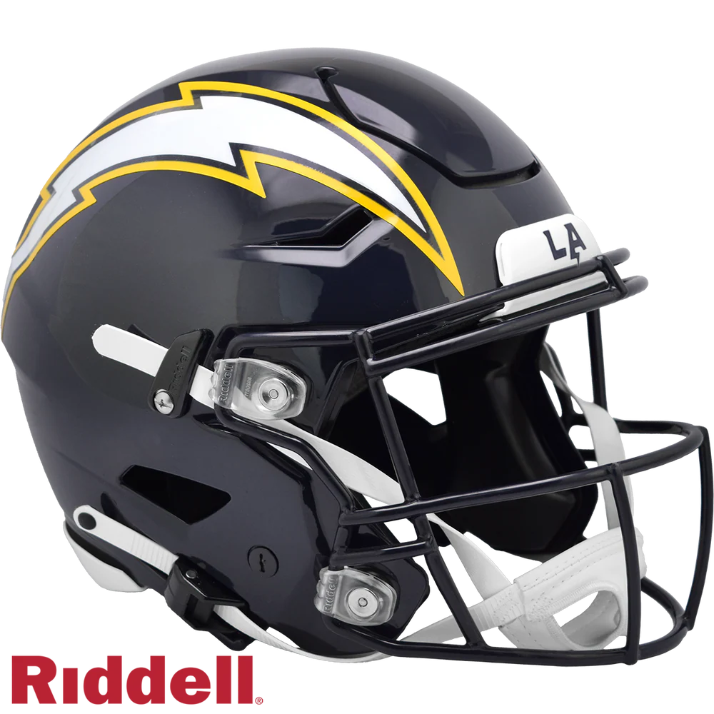 Ladd McConkey Signed Los Angeles Chargers 2025 On Field Alternate Speedflex Authentic Full Size Football Helmet