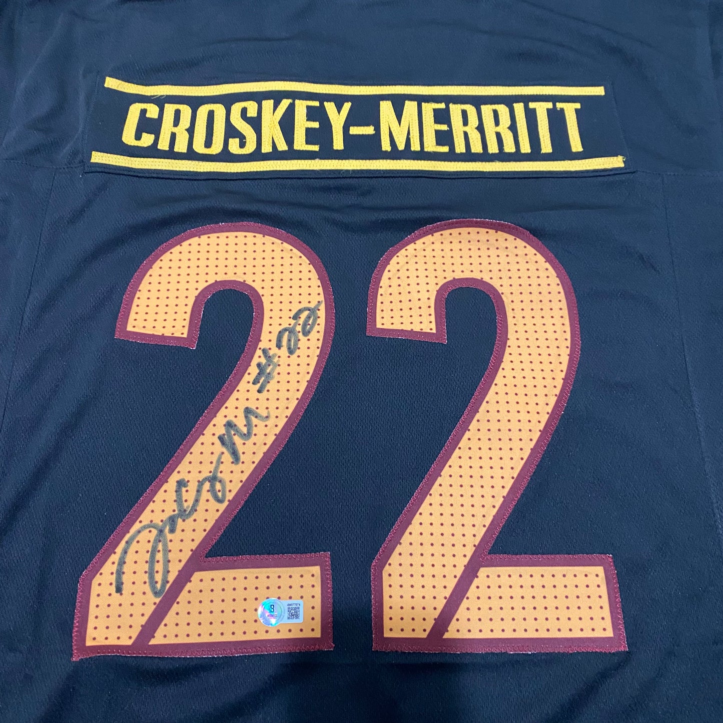 Jacory Croskey-Merritt Signed #22 Stitched Jersey Washington Commanders Style