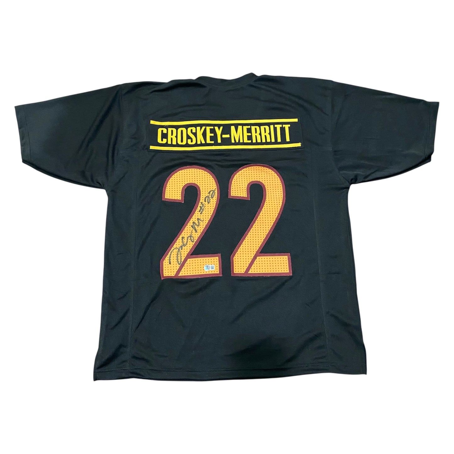 Jacory Croskey-Merritt Signed #22 Stitched Jersey Washington Commanders Style