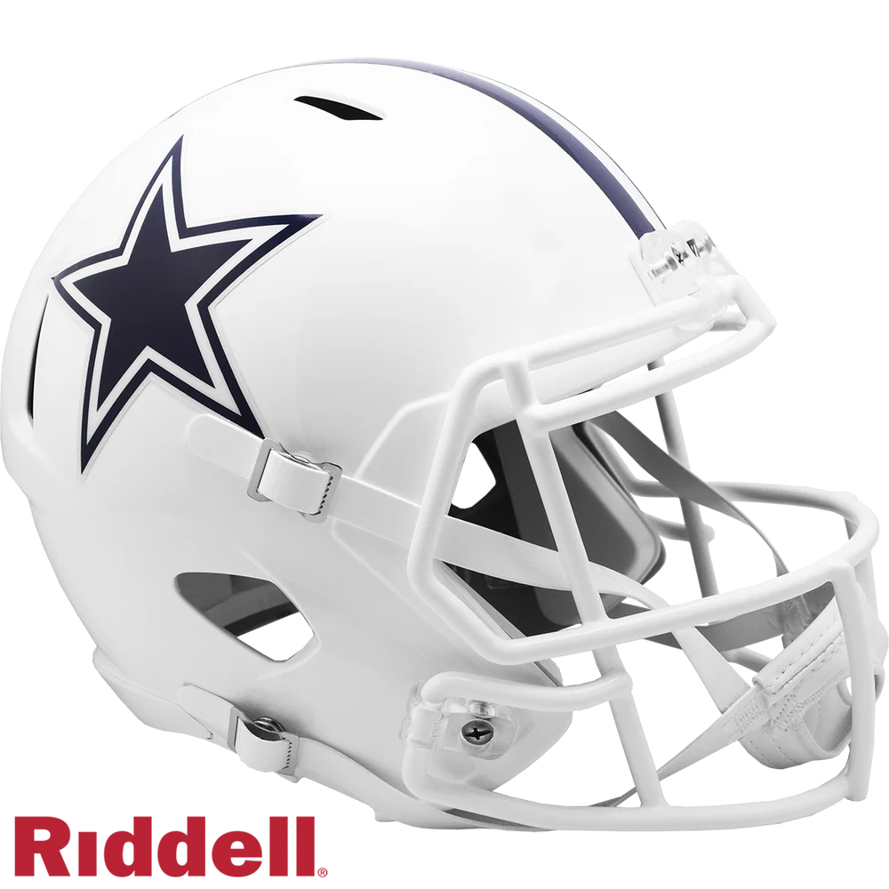 Tony Romo Signed Dallas Cowboys 2022 White Alternate Full Size Replica Speed Football Helmet