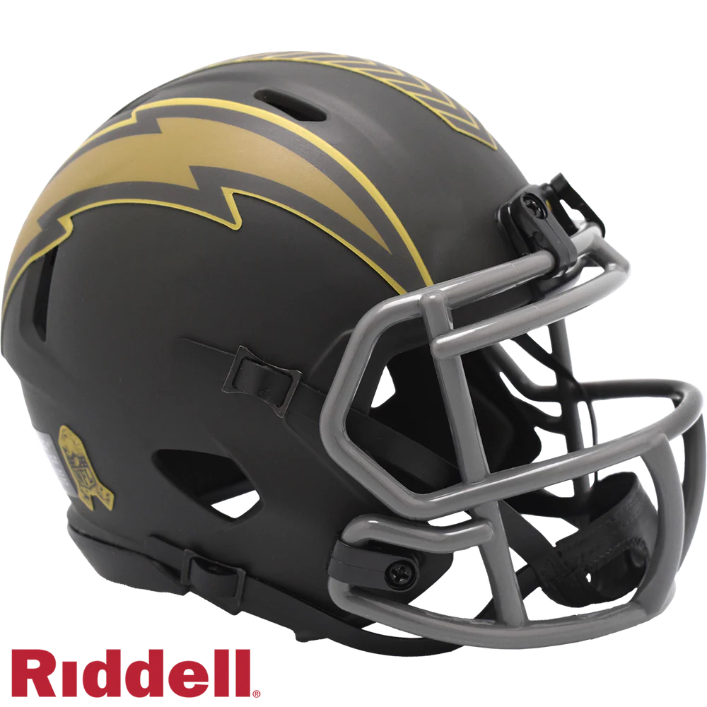 Ladd McConkey Signed Los Angeles Chargers 2025 Salute to Service Alternate Speed Mini Football Helmet