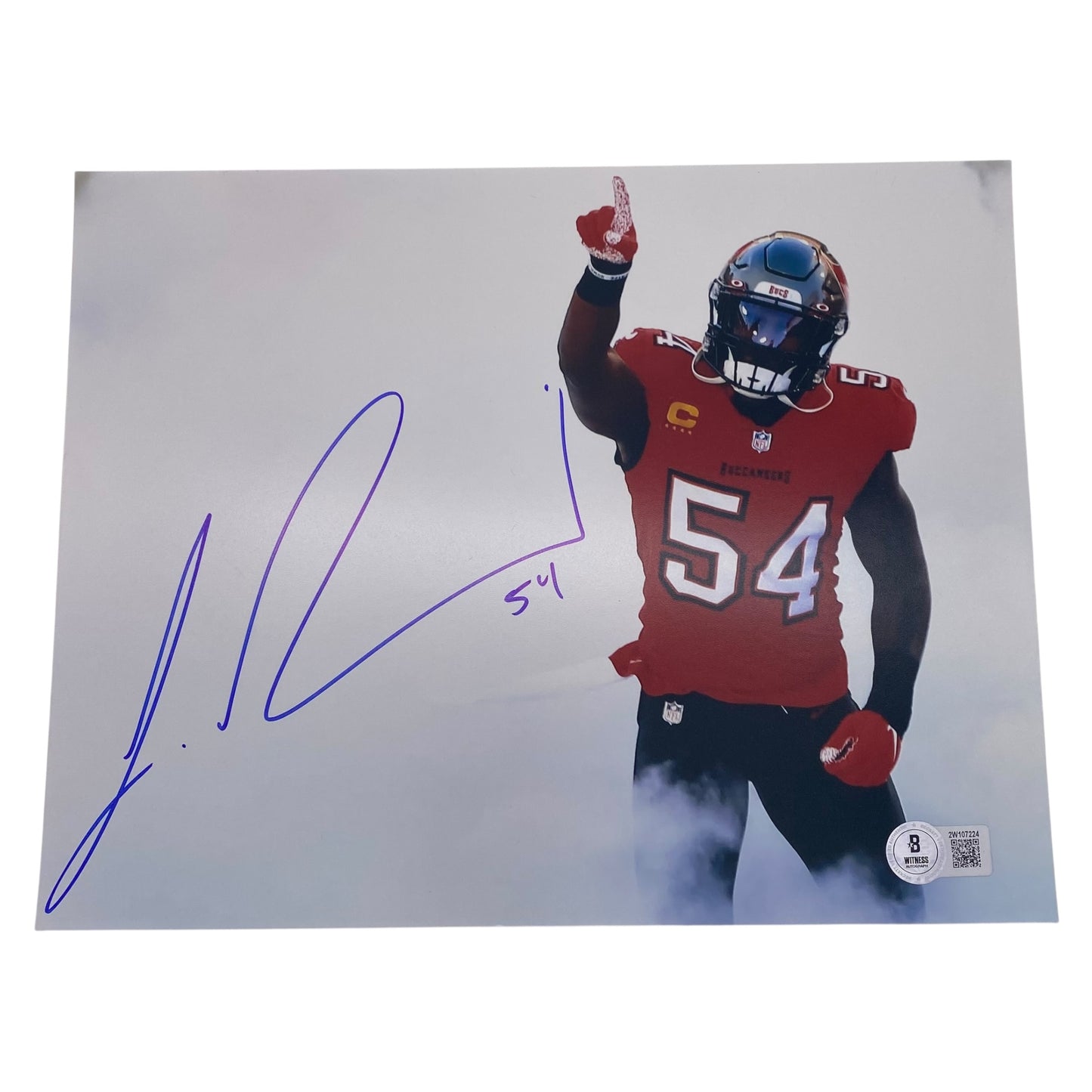 Lavonte David Signed Tampa Bay Buccaneers 8x10 Photo