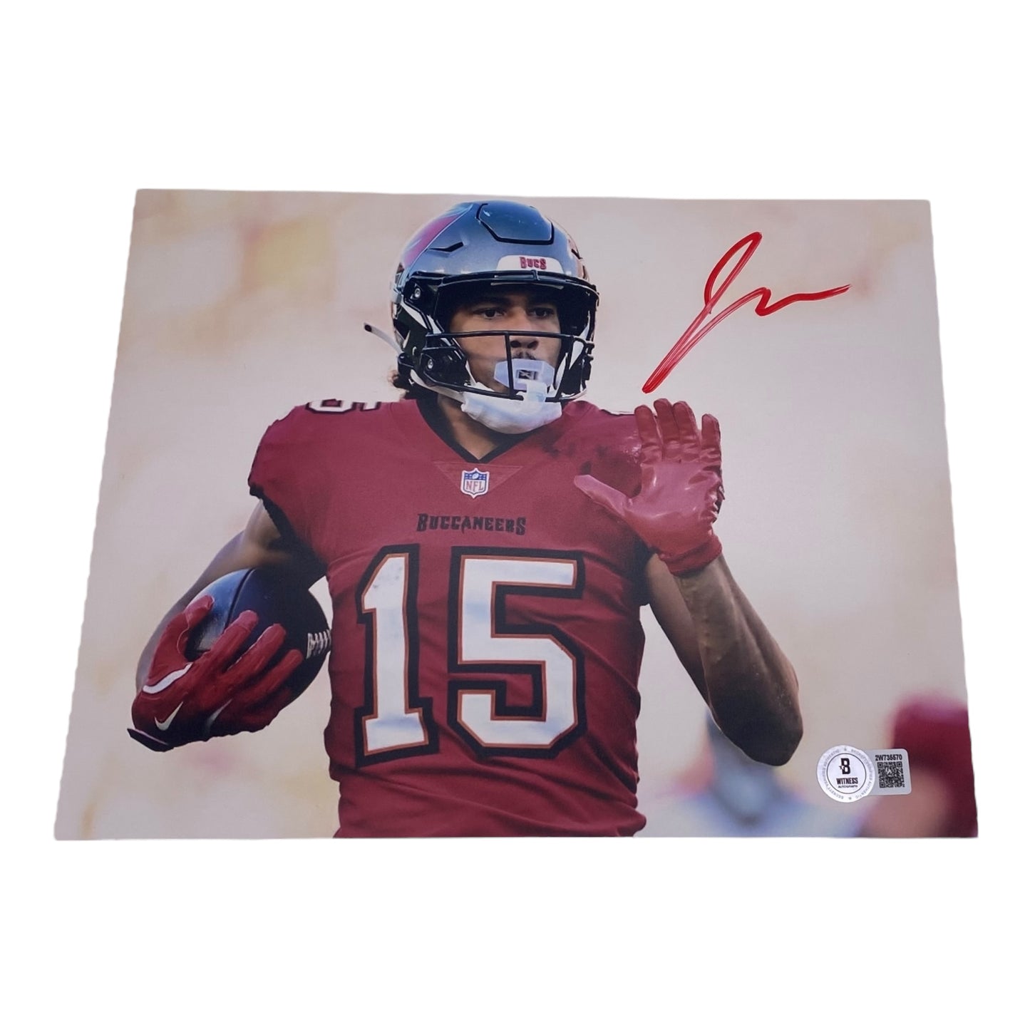Jalen McMillan Signed Tampa Bay Buccaneers 8x10 Photo