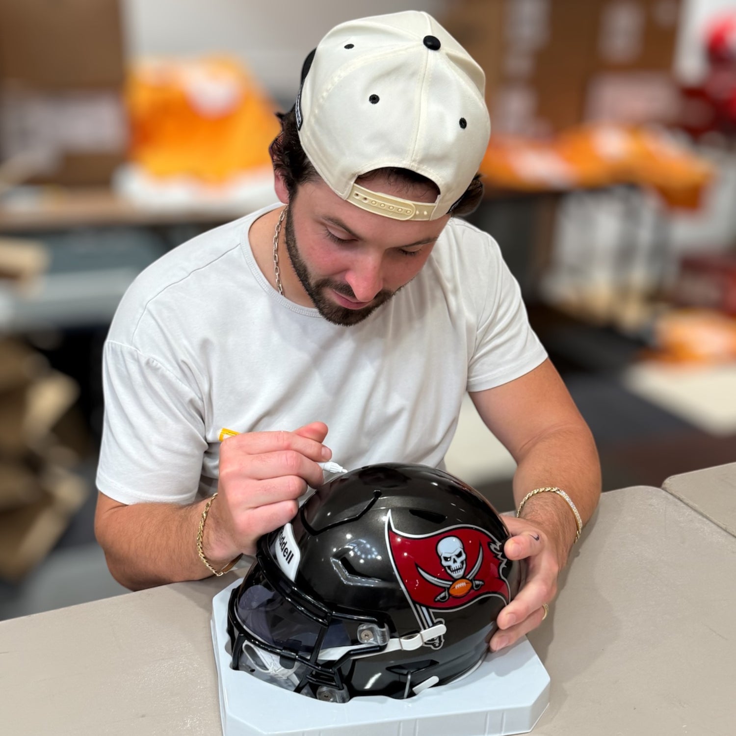 Baker Mayfield Private Signing October 28, 2025 - Click to Shop the Baker Mayfield Collection