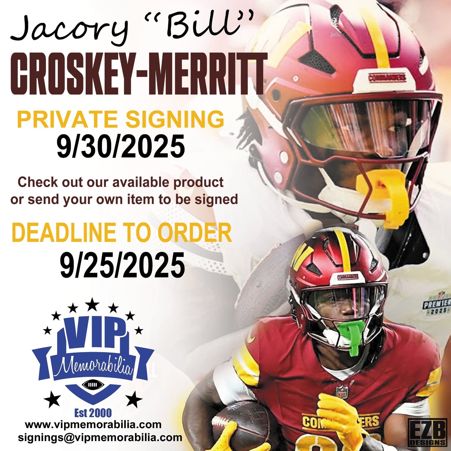 Jacory Croskey-Merritt Private Signing - September 30, 2025