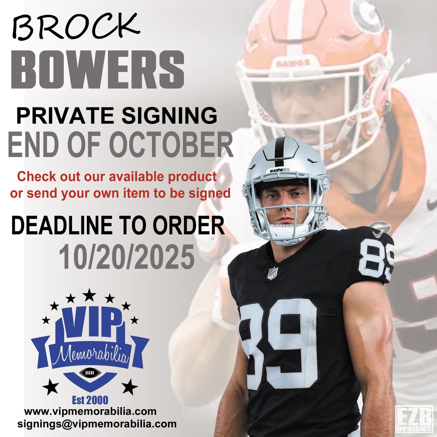 Brock Bowers Private Signing - Late October 2025