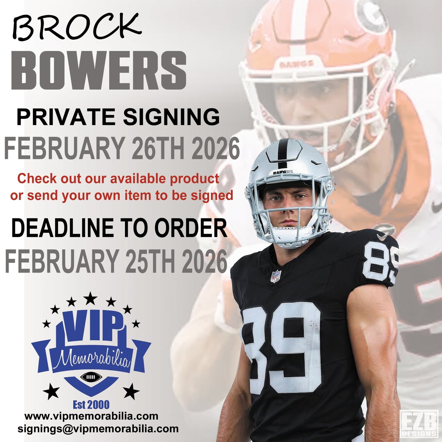 Brock Bowers Private Signing - February 26, 2026