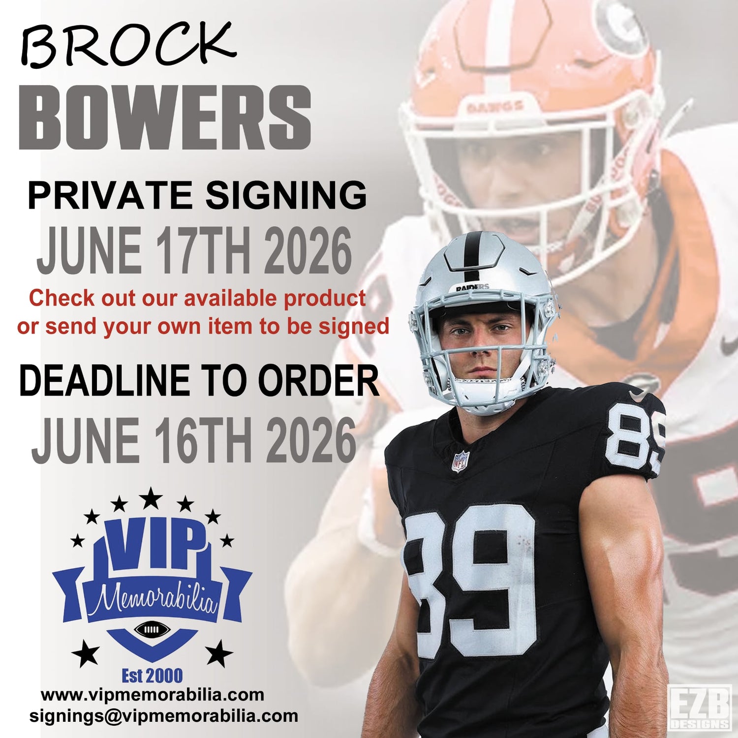 Brock Bowers Autograph Signing - June 17, 2026