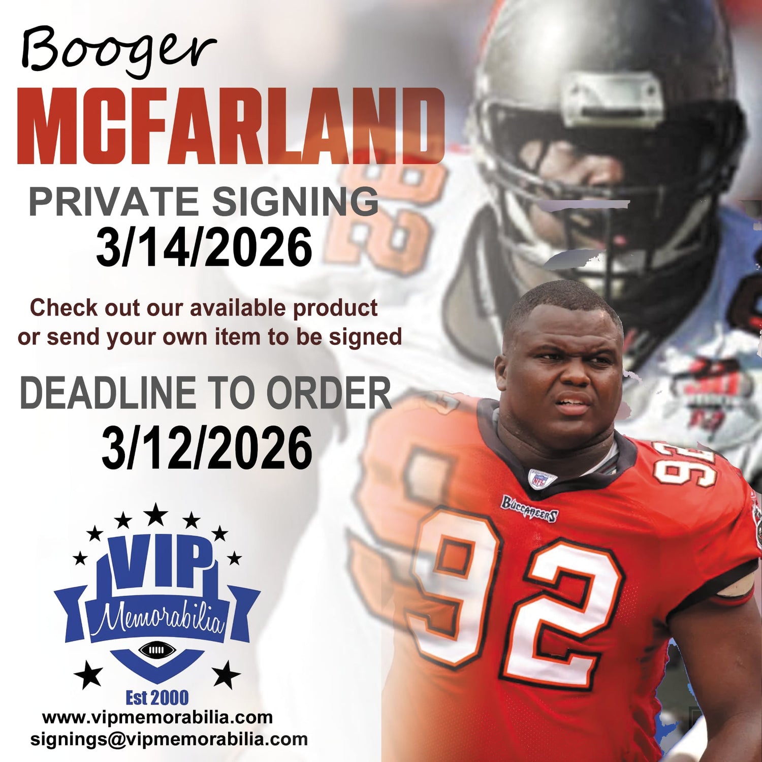 Anthony "Booger" McFarland Signing - March 14, 2026