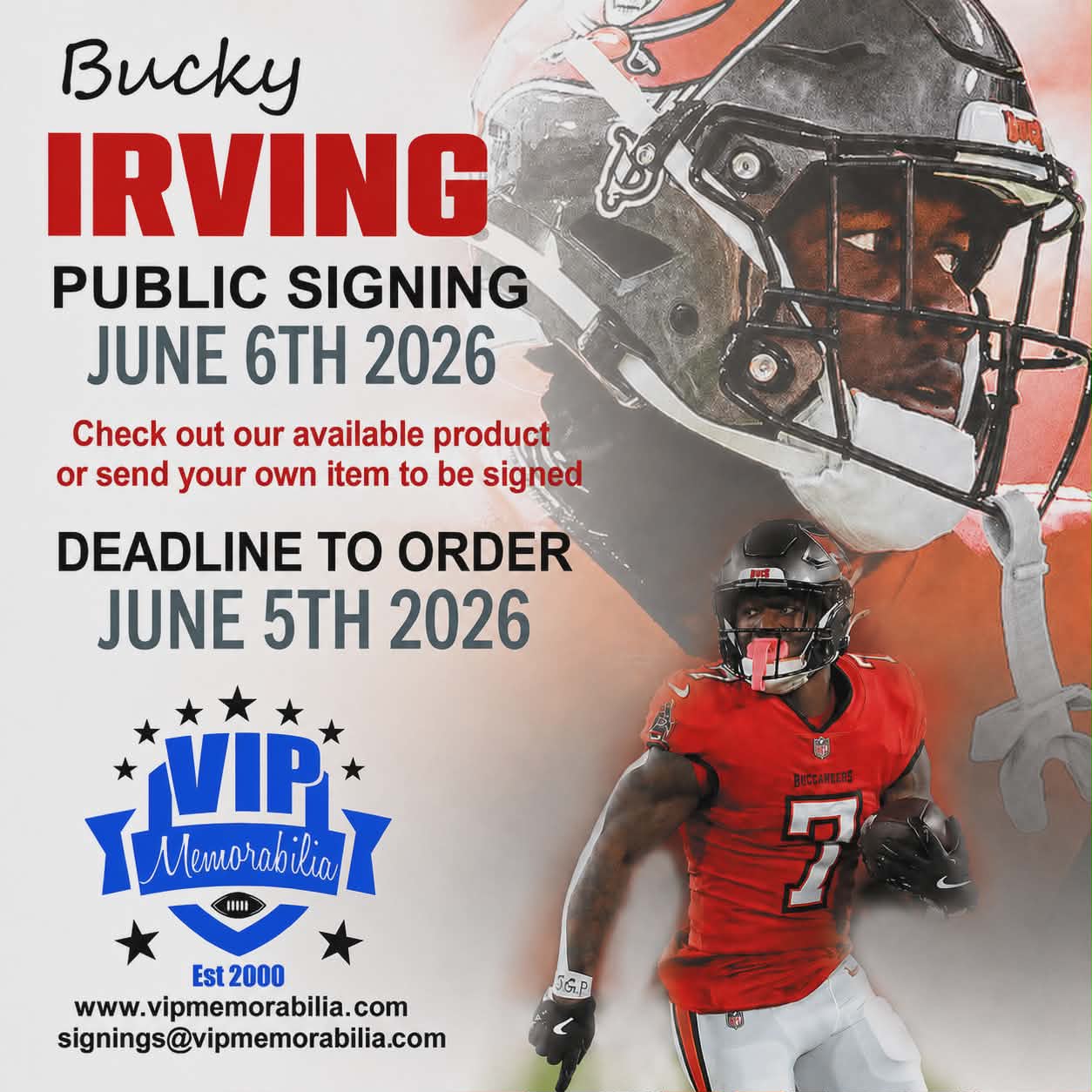 Bucky Irving Autograph Signing - June 6, 2026