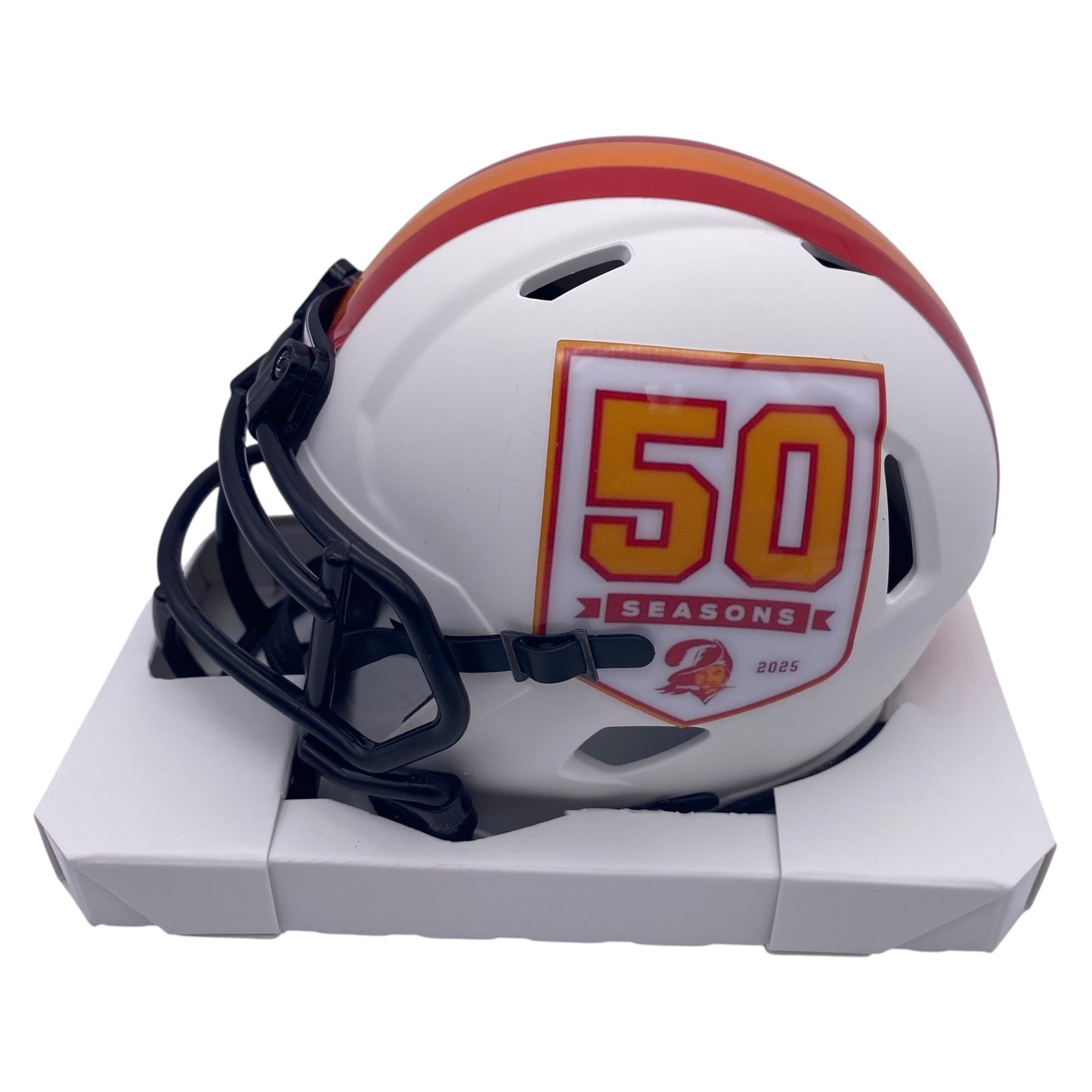Baker Mayfield Signed Tampa Bay Buccaneers 50th Anniversary Alternate Speed Mini Helmet