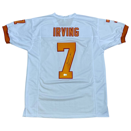 Bucky Irving signed White #7 Stitched Jersey Tampa Bay Buccaneers 1976 Style