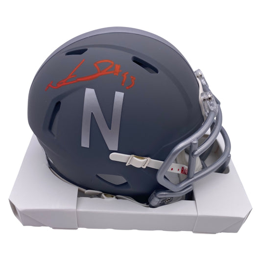 Ndamukong Suh Signed Nebraska Cornhuskers Slate Alternate Speed Mini Helmet