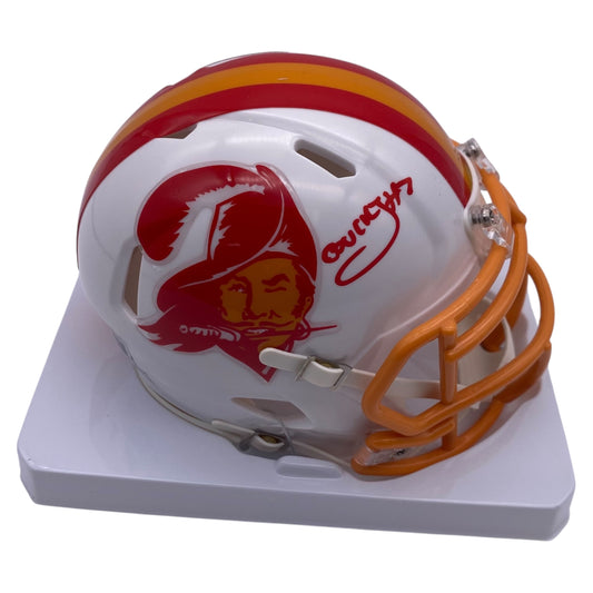 Bucky Irving Signed Tampa Bay Buccaneers Creamsicle Throwback Speed Mini Helmet