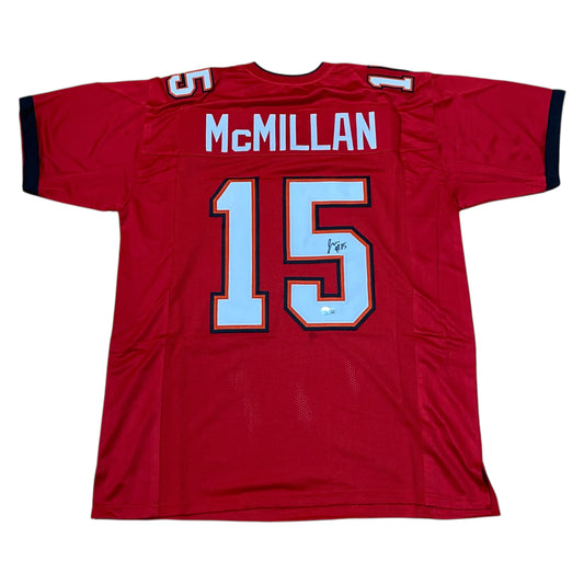 Jalen McMillan Signed #15 Stitched Jersey Tampa Bay Bucs Style Red