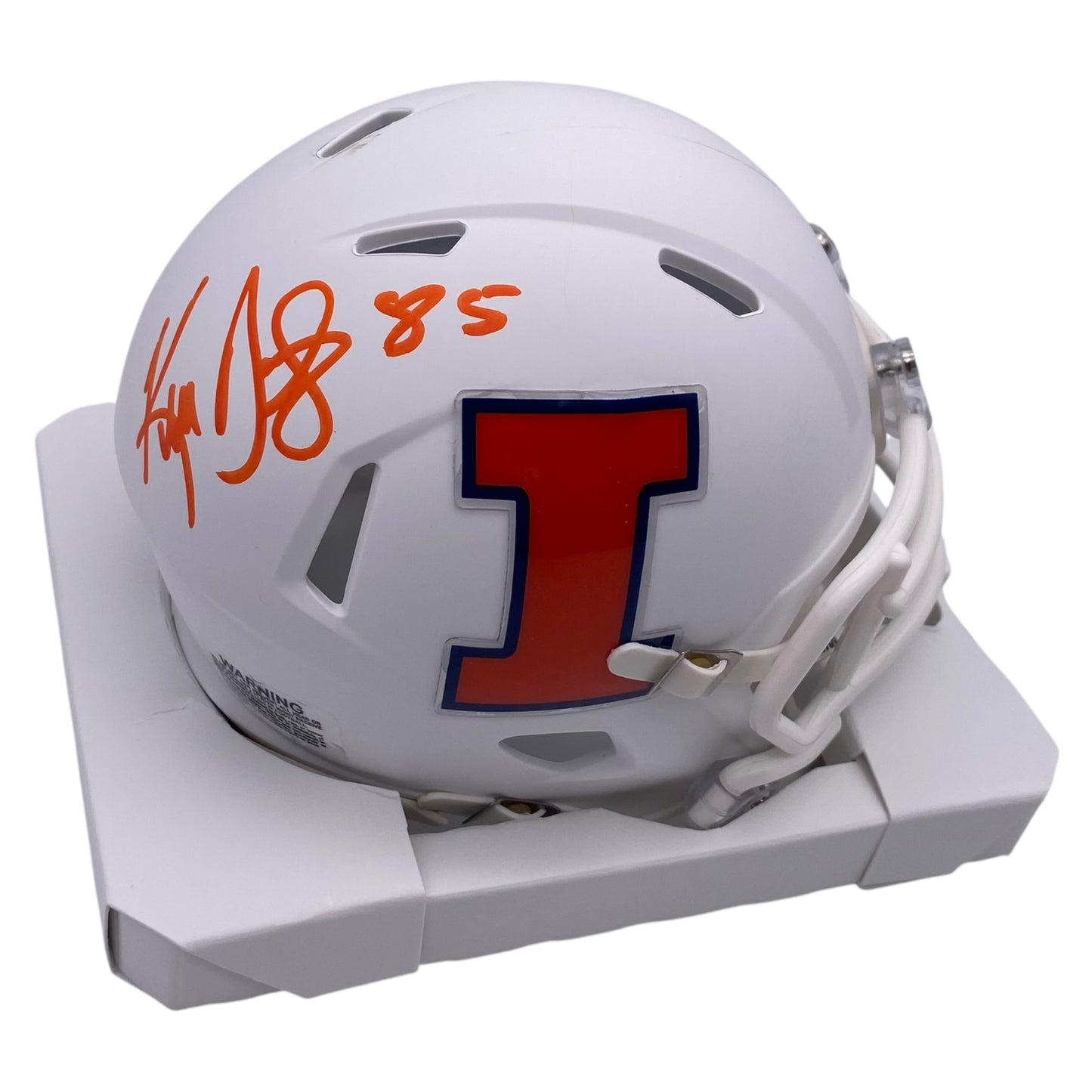 Ken Dilger Signed Illinois Fighting Illini Mini Speed Football Helmet