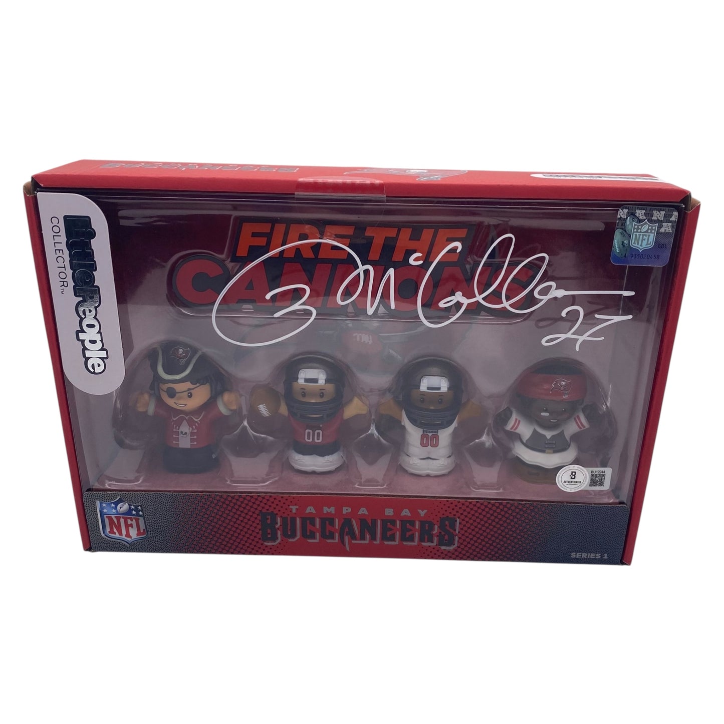 Zyon McCollum Signed Tampa Bay Buccaneers Little People Figurine Set