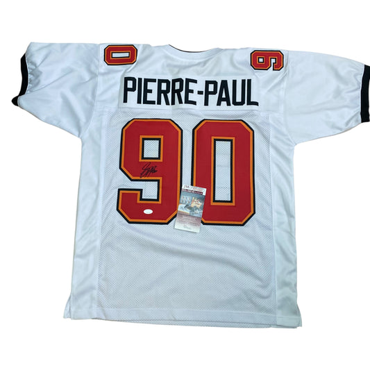 Jason Pierre-Paul signed White #90 Stitched Jersey - Tampa Bay Buccaneers Style