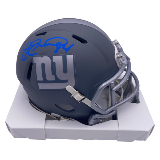 Joe Jurevicius Signed New York Giants Slate Alternate Mini Helmet