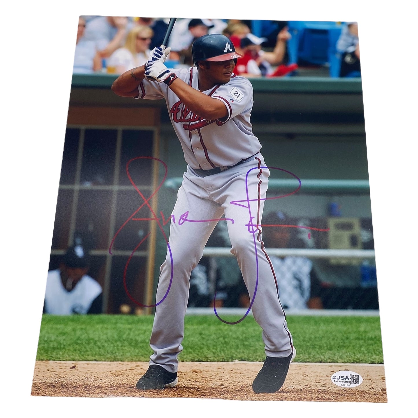 Andruw Jones Signed Atlanta Braves 11x14 Photo