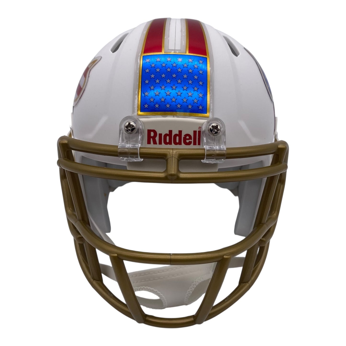 Brian Hartline Signed University of South Florida USF Bulls Stars and Stripes Speed Mini Helmet