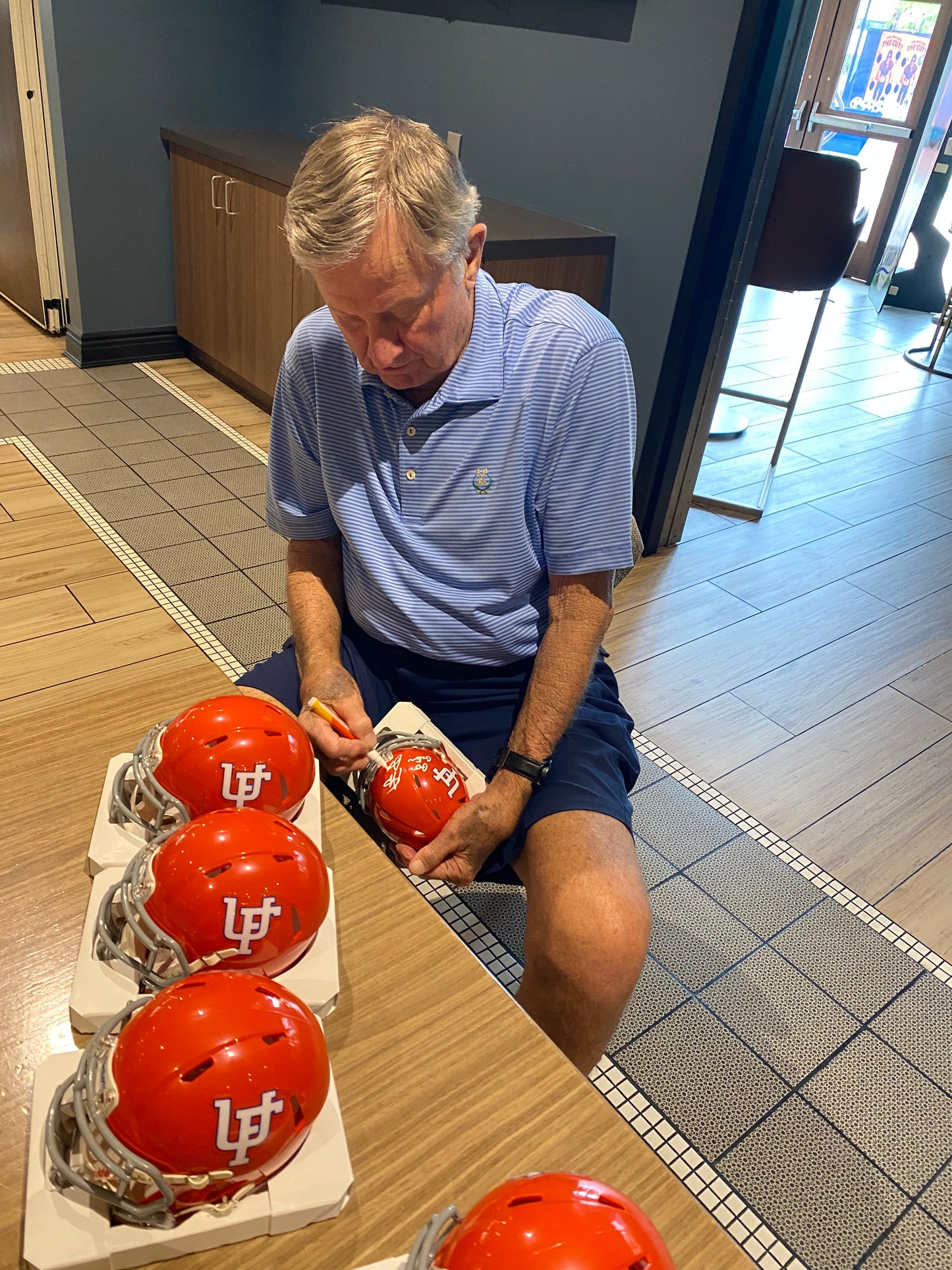 Steve Spurrier Signed Florida Gators Mini Speed Football Helmet