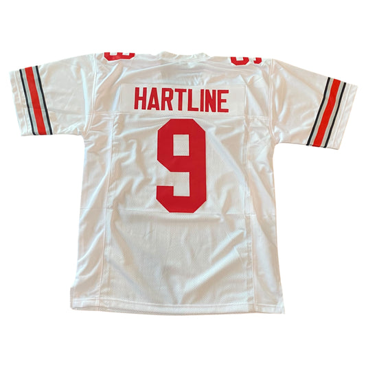 Brian Hartline Signed White #9 Stitched Jersey - Ohio State Buckeyes Style