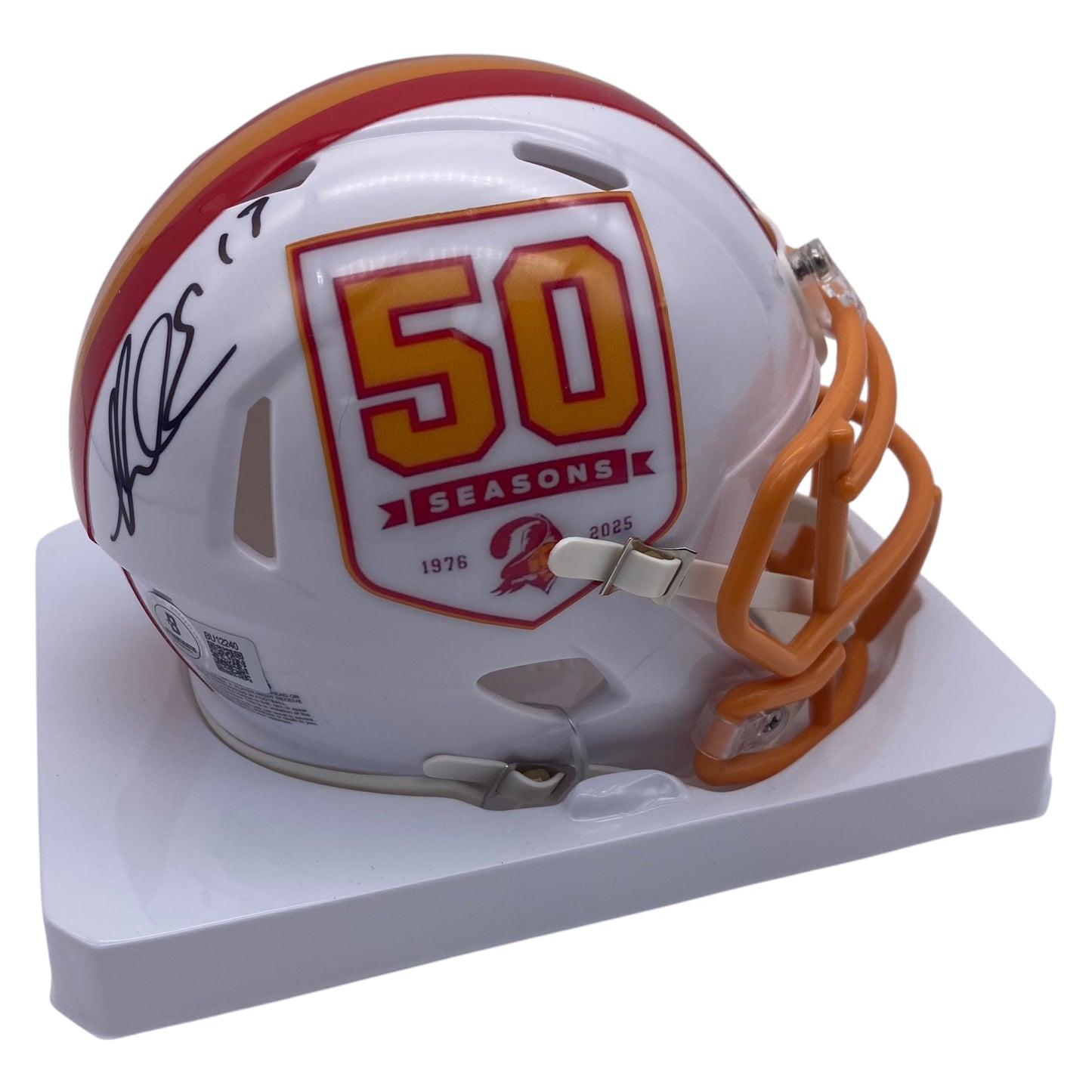 Mike Evans Signed Tampa Bay Buccaneers 50th Anniversary Alternate Speed Mini Helmet