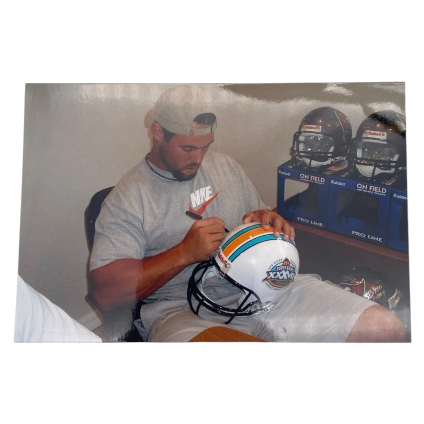 Mike Alstott Signed Super Bowl XXXVII Tampa Bay Buccaneers Full Size Authentic Helmet
