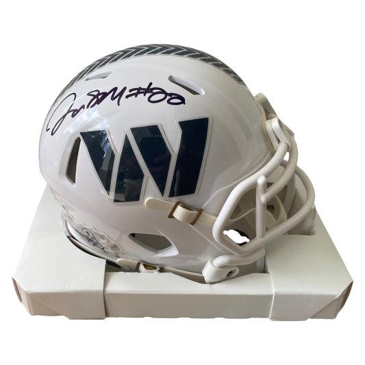 Jacory Croskey-Merritt Signed Washington Commanders 2024 Salute to Service Alternate Mini Helmet