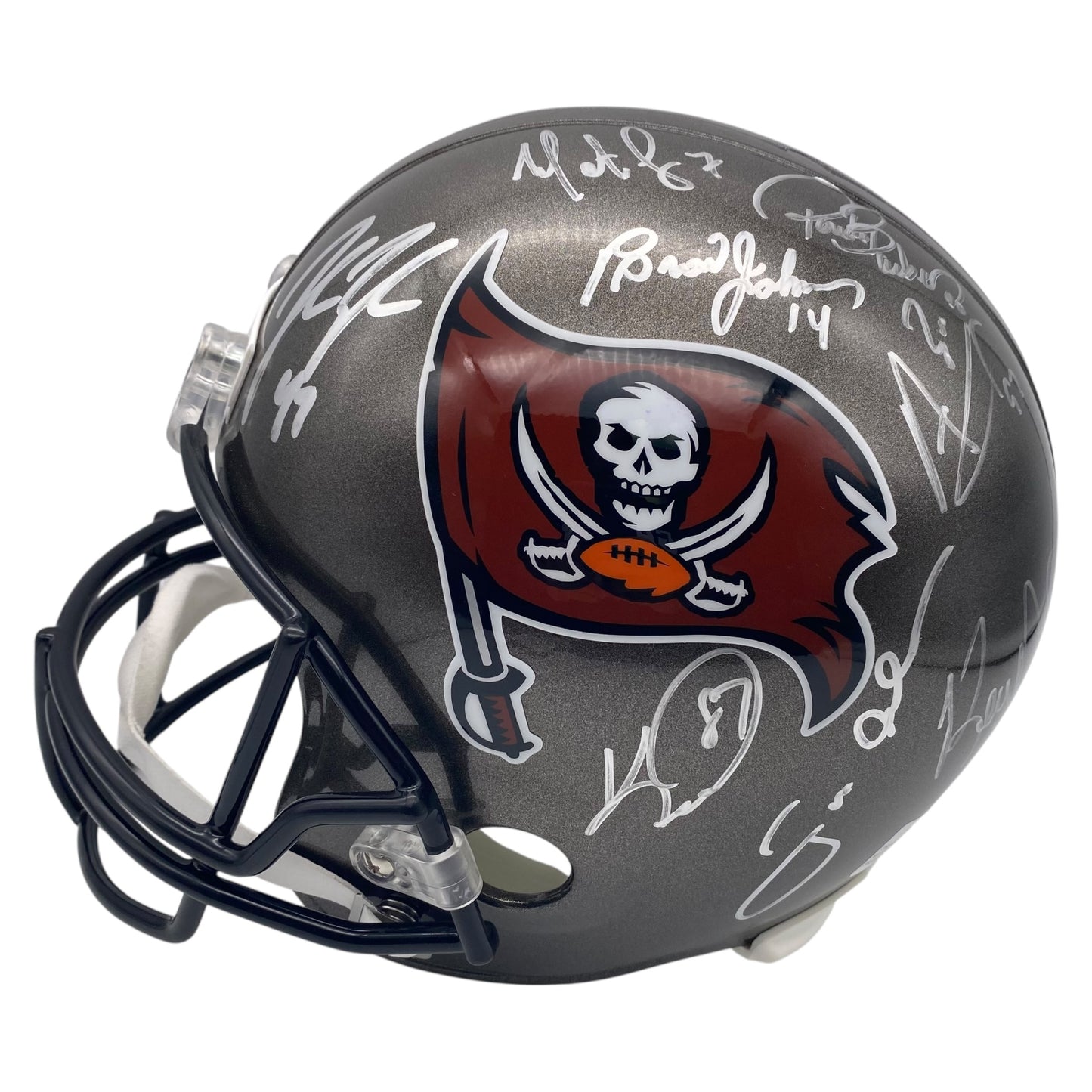 2002 Tampa Bay Buccaneers Full Size Deluxe Replica Super Bowl XXXVII Team Signed Helmet - 15 Autographs