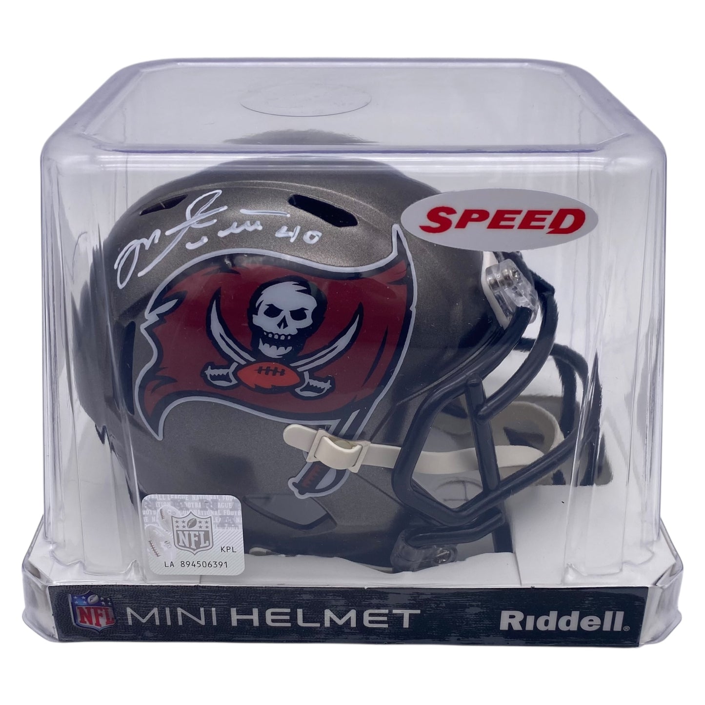 Mike Alstott Signed Tampa Bay Buccaneers 1997-2013 Super Bowl XXXVII Era Speed Mini Helmet