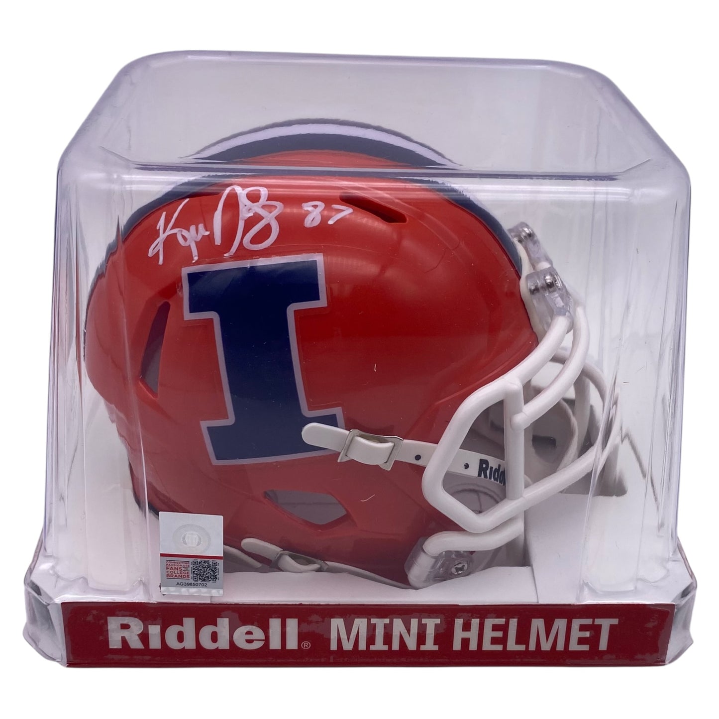 Ken Dilger Signed Illinois Fighting Illini Mini Speed Football Helmet