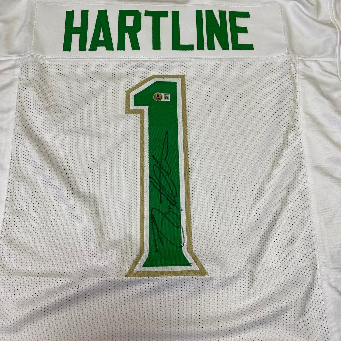 Brian Hartline Signed White #1 Jersey - South Florida USF Bulls Coach
