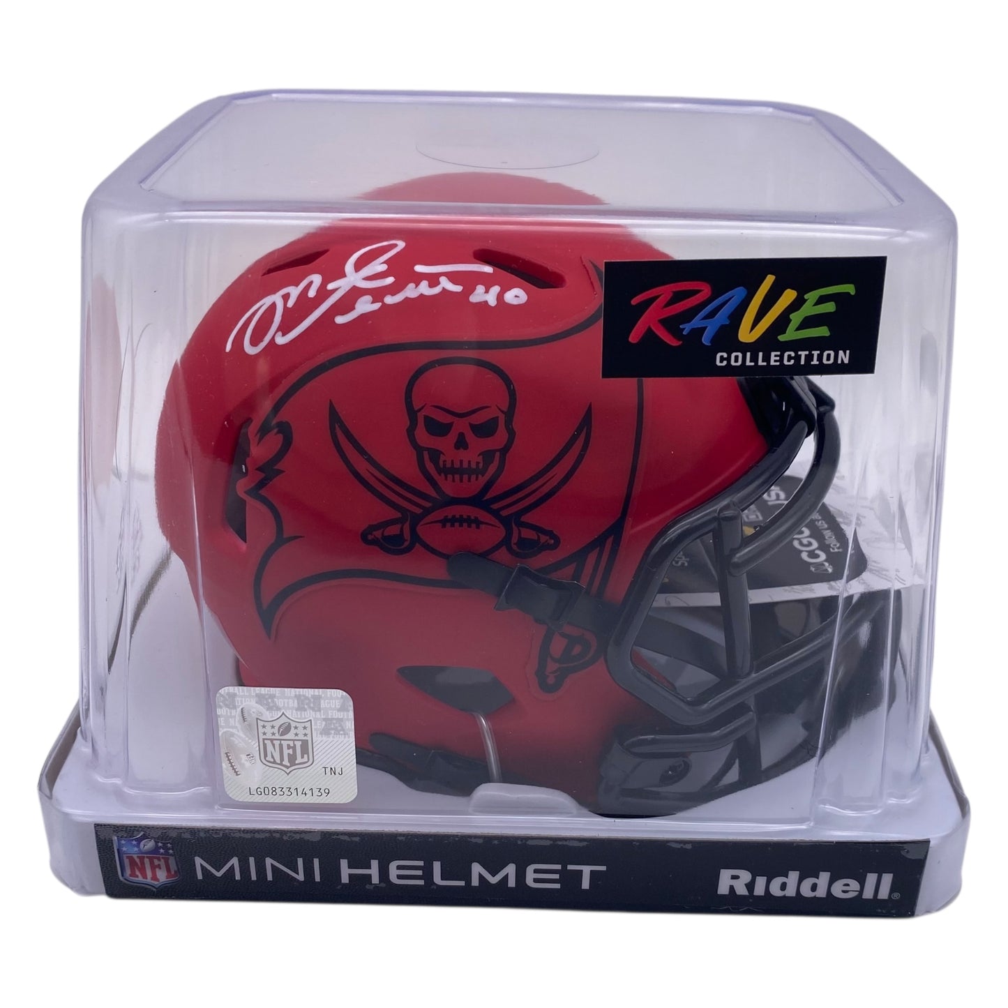 Mike Alstott Signed Tampa Bay Buccaneers Rave Alternate Speed Mini Helmet