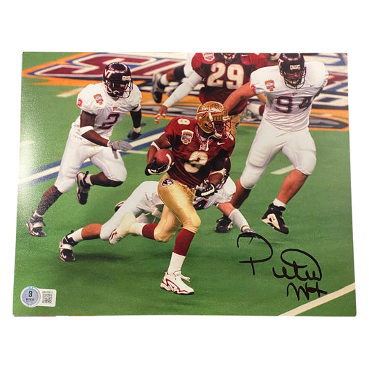 Peter Warrick Signed Florida State Seminoles 8x10 Photo