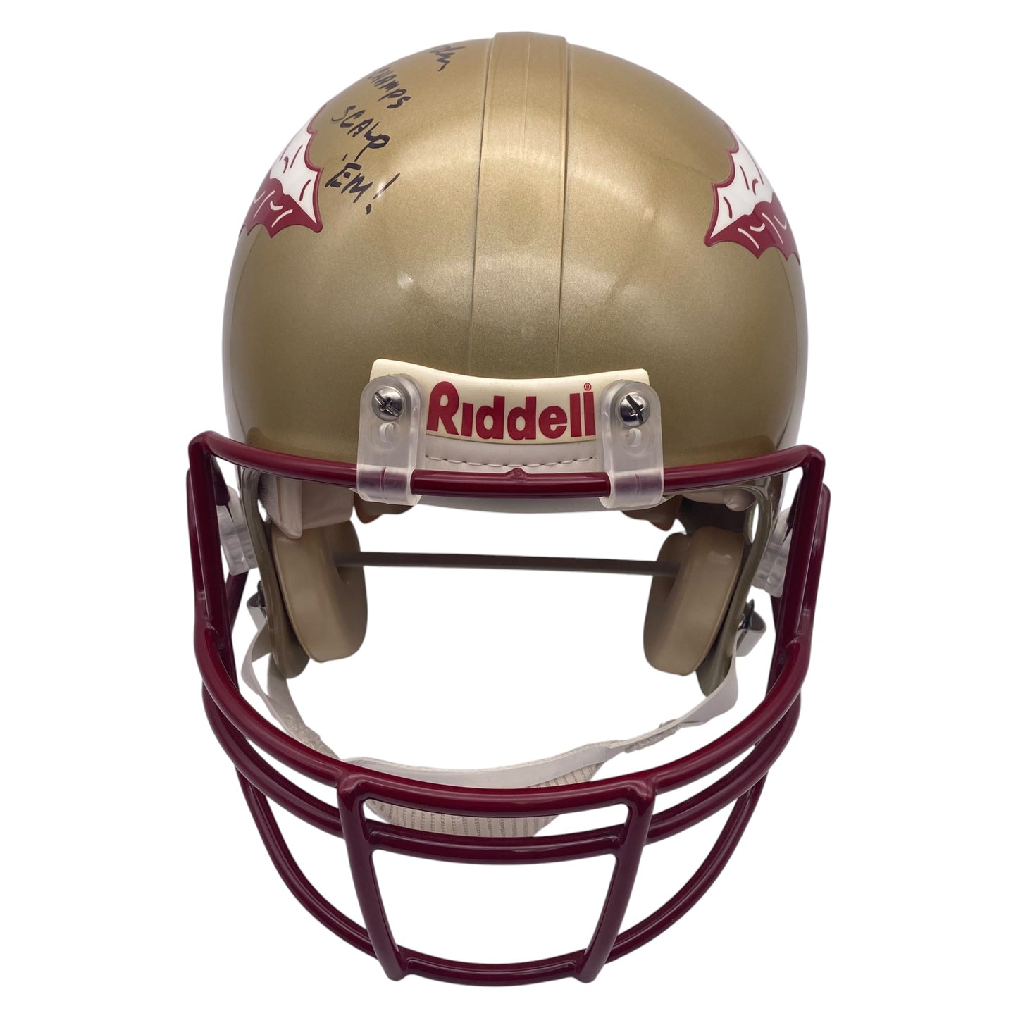 Coach Bobby Bowden 93 99 National Champs Scalp 'Em Signed Florida State Seminoles Full Size Authentic Football Helmet