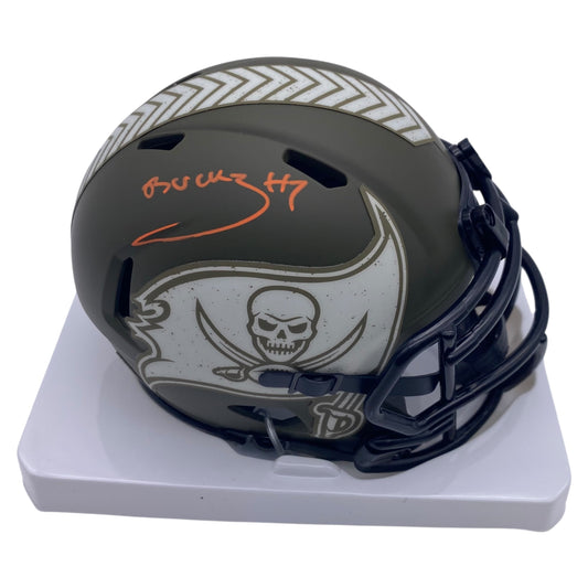 Bucky Irving Signed Tampa Bay Buccaneers 2022 Salute to Service Alternate Speed Mini Helmet