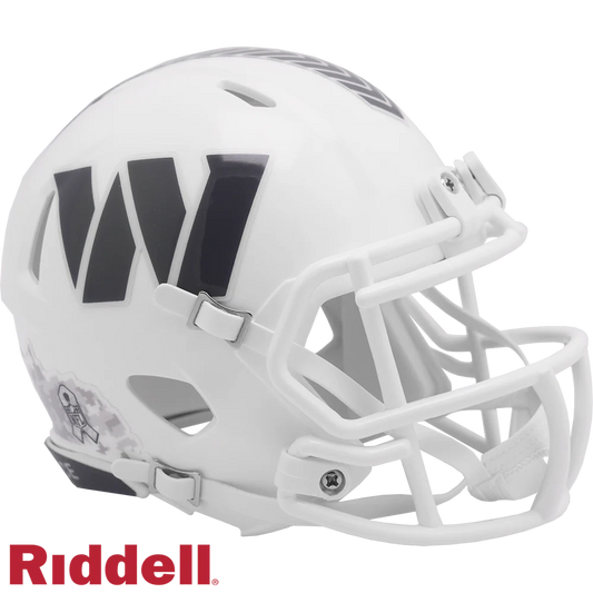Jacory Croskey-Merritt Signed Washington Commanders 2024 Salute to Service White Alternate Speed Mini Helmet