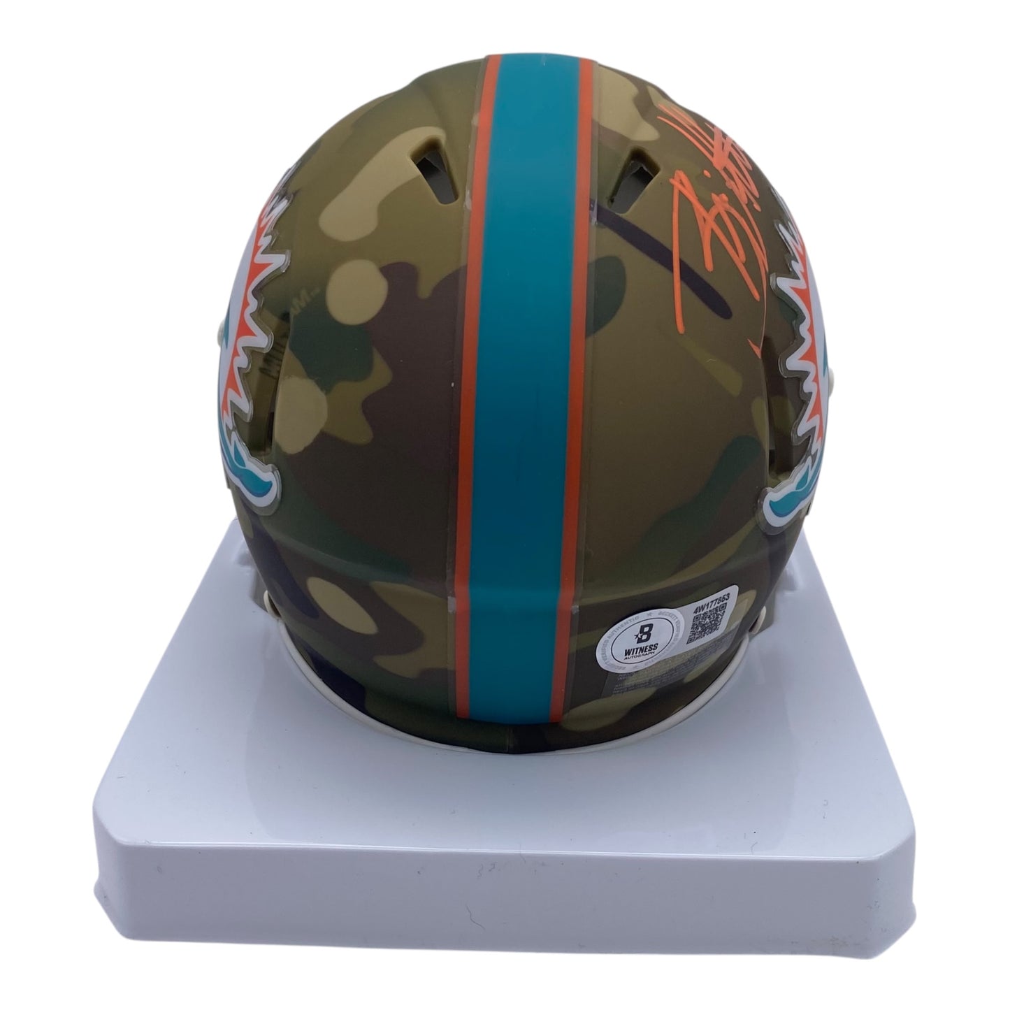 Brian Hartline Signed Miami Dolphins Camo Alternate Speed Mini Helmet