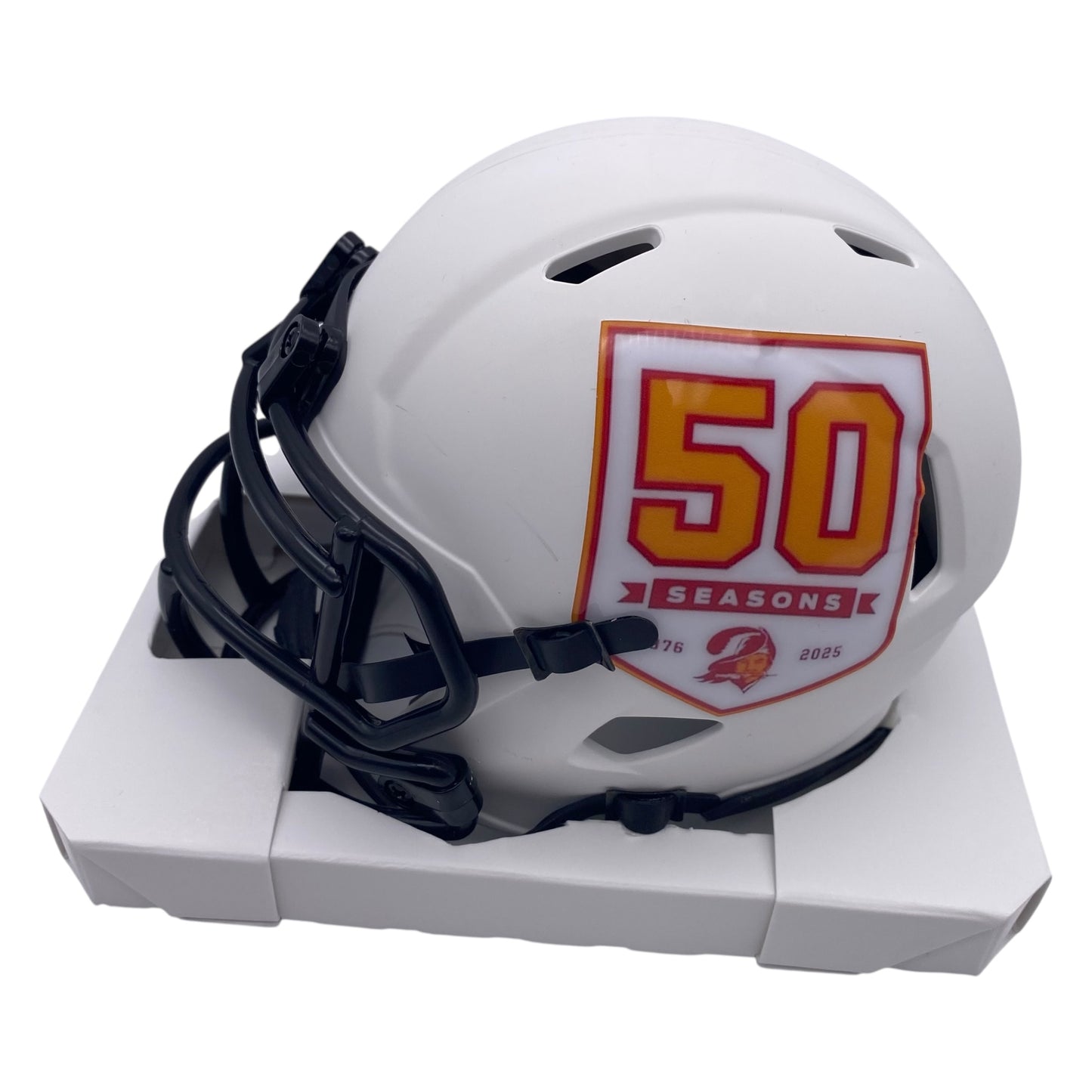 Mike Alstott Signed Tampa Bay Buccaneers 50th Anniversary Alternate Speed Mini Helmet