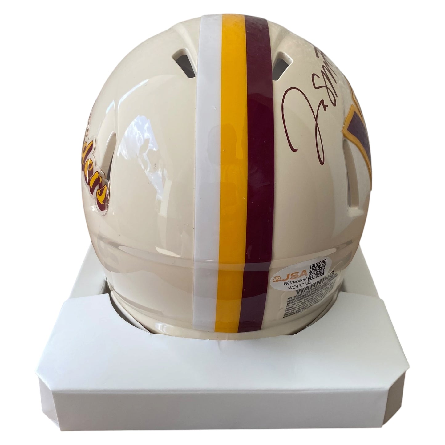 Jacory Croskey-Merritt Signed Washington Commanders Retro Alternate Mini Helmet