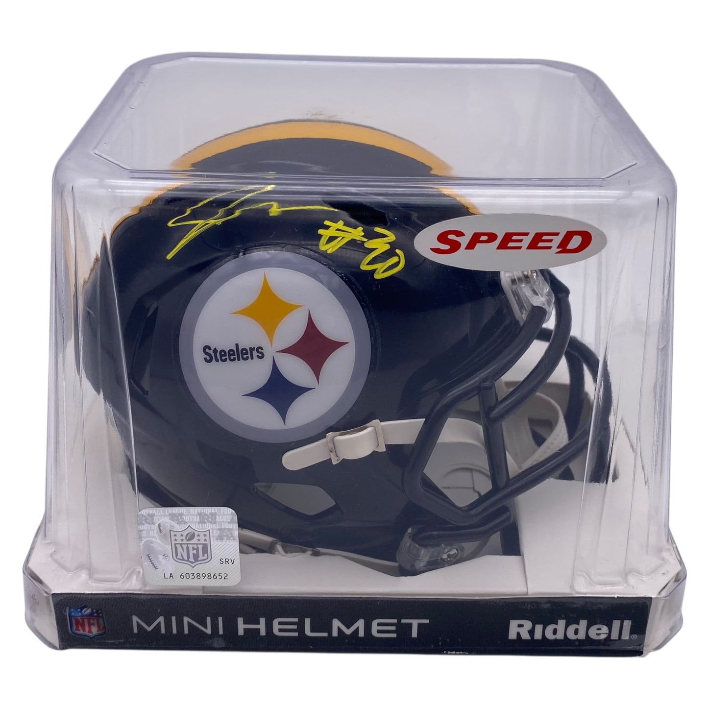 Jaylen Warren signed Pittsburgh Steelers Speed Mini Helmet