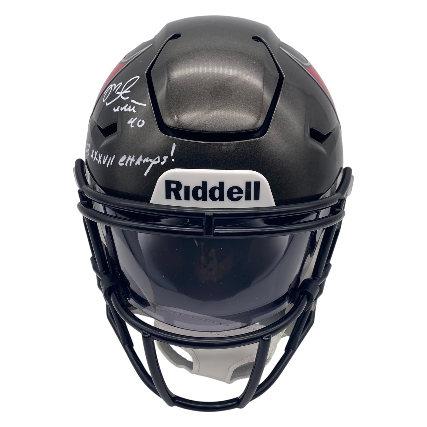 Mike Alstott SB XXXVII Champs Signed Tampa Bay Buccaneers MIDI Mid Size SpeedFlex Helmet