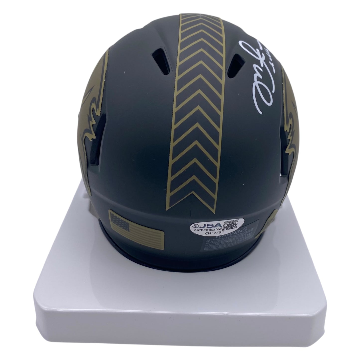 Mike Alstott Signed Tampa Bay Buccaneers 2025 Salute to Service Alternate Speed Mini Helmet