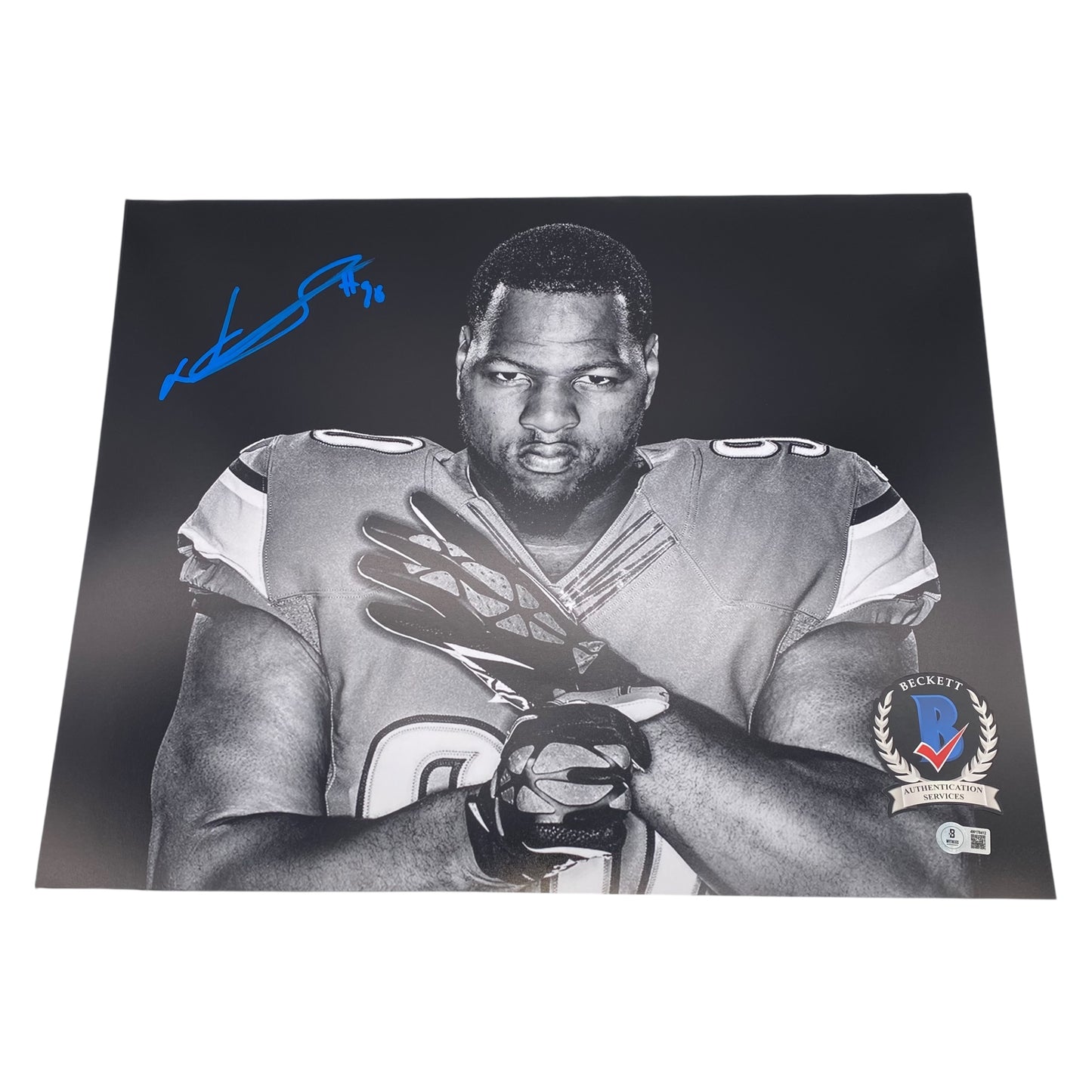 Ndamukong Suh Signed Detroit Lions 16x20 Photo