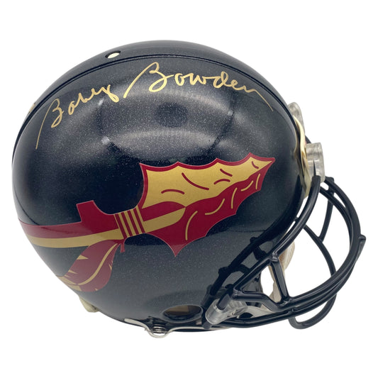 Coach Bobby Bowden Signed Florida State Seminoles Black Alternate Full Size Authentic Football Helmet