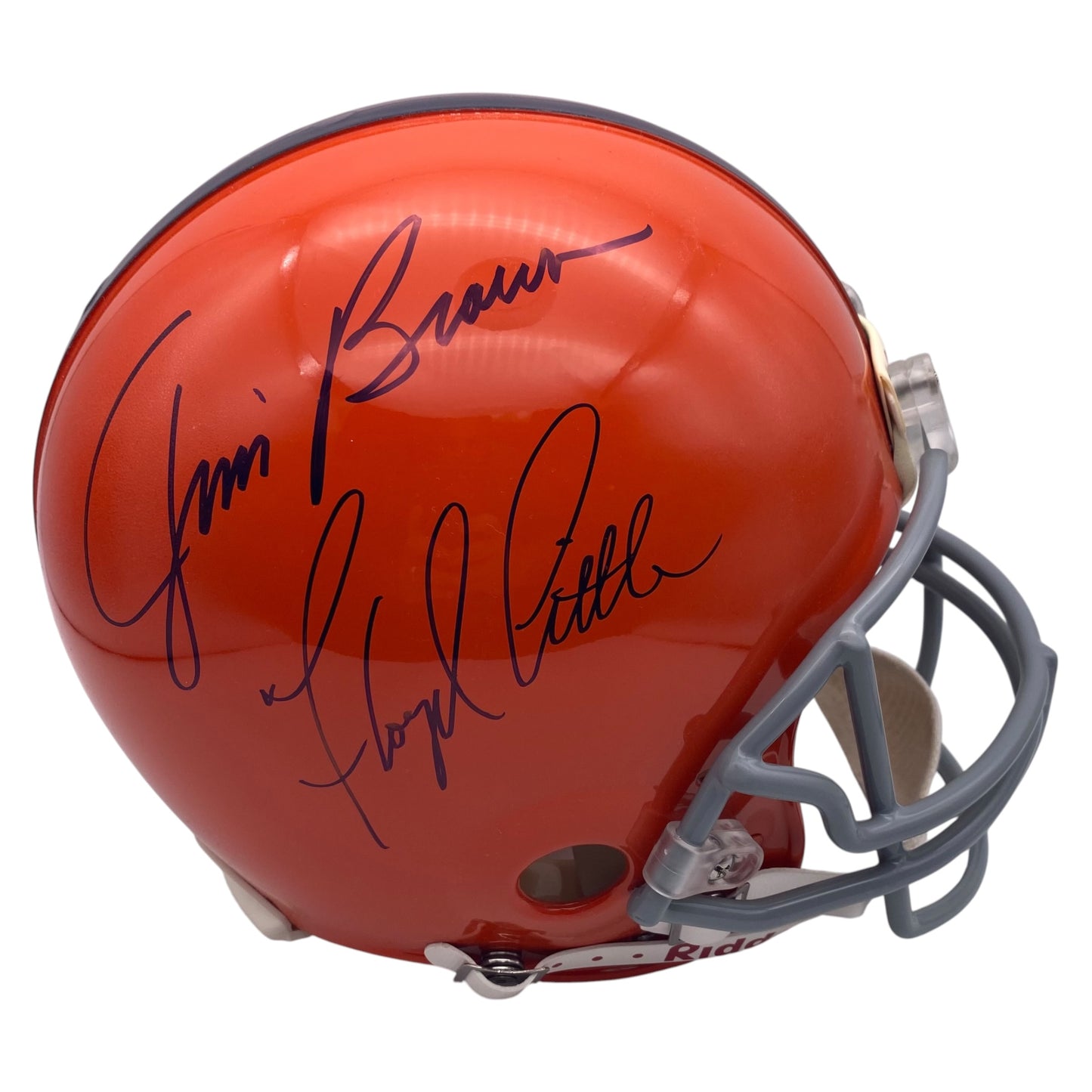 Jim Brown & Floyd Little Signed Syracuse Orange Full Size Authentic Football Helmet