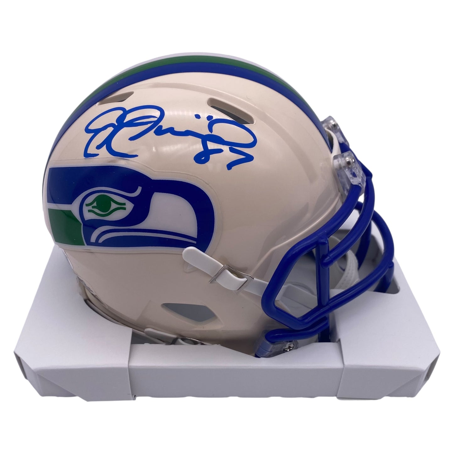 Joe Jurevicius Signed Seattle Seahawks Retro Alternate Mini Helmet