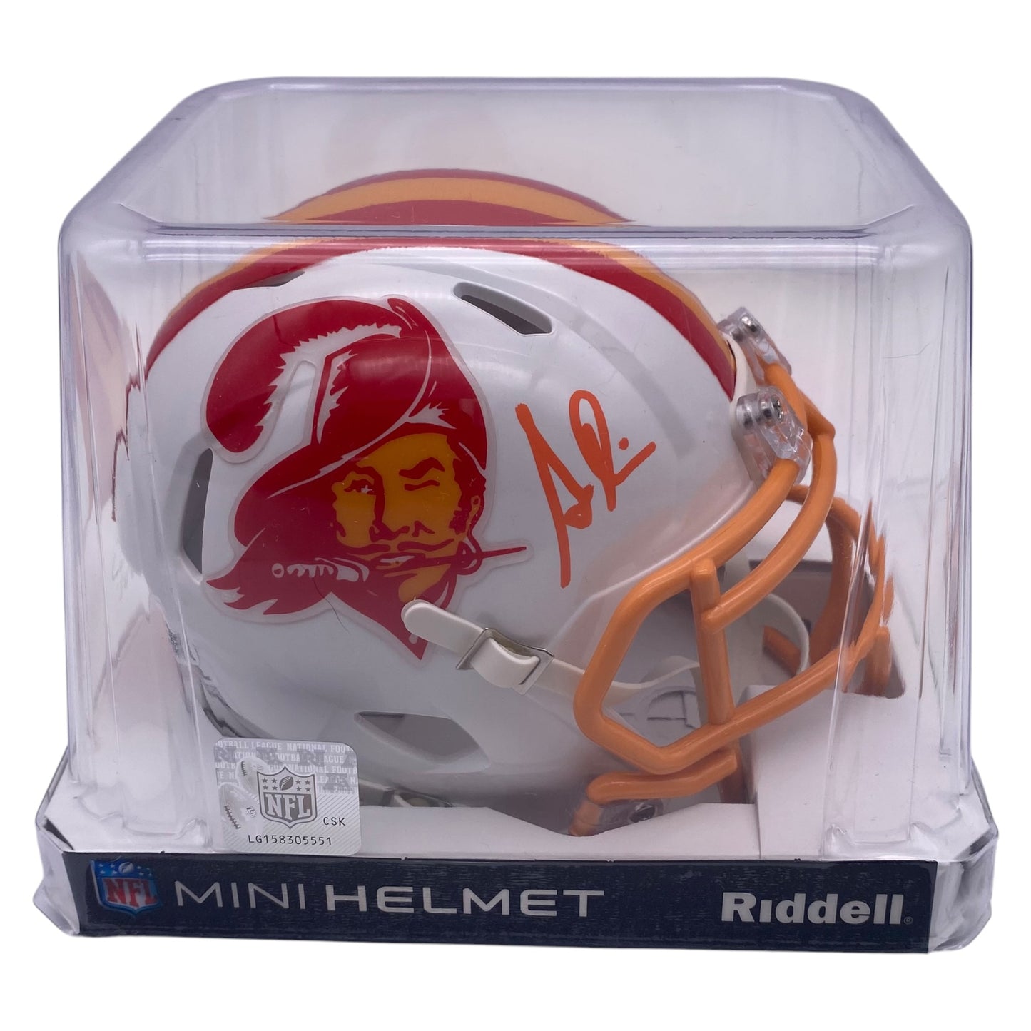 Simeon Rice Signed Tampa Bay Buccaneers Throwback 1976-1996 Speed Mini Helmet